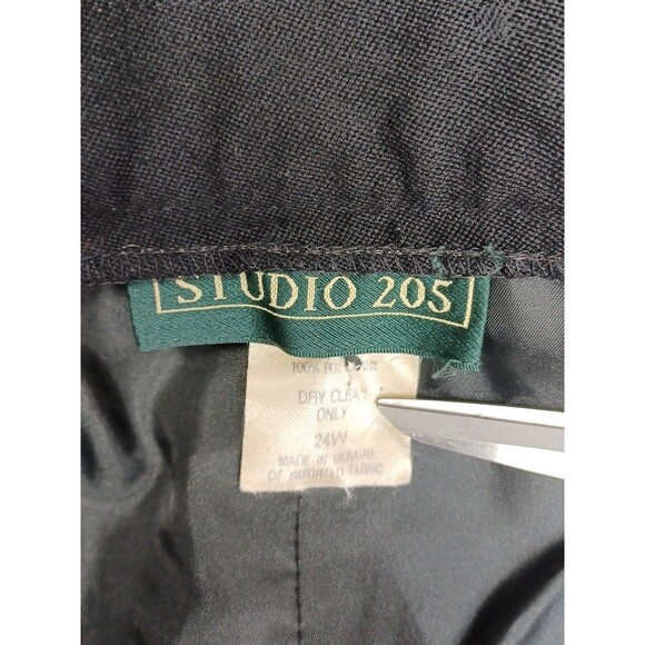 Studio 205 Black Pants Sz 24W Womens Stretch Zipper Career - Picture 5 of 6